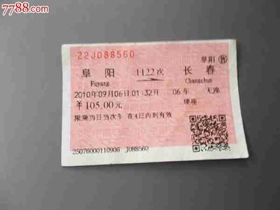1.5元票价的记忆 阜阳至长春1122次火车票的收藏价值与文化意蕴